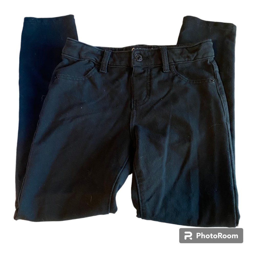 Cat & Jack Girl's Black Super Stretch Adjustable Waist Jeggings‎ sz L (10/12)